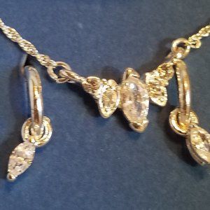 Marquise CZ Necklace & Earring set